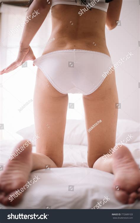Sexy Female Buttocks White Lingerie On Stock Photo 772689103 Shutterstock