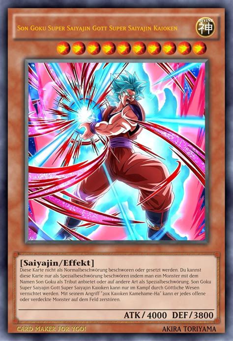 Yu Gi Oh Karte Son Goku Super Saiyajin Gott Super Saiyajin Kaioken