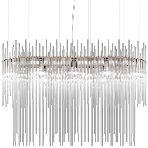 Diadema Two Tier Linear Pendant By Vistosi Diade Sp O Cr Bs E Ul