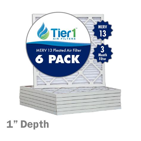 20x20x1 Air Filters MERV 13 (6-Pack) by Tier1 | DiscountFilterStore