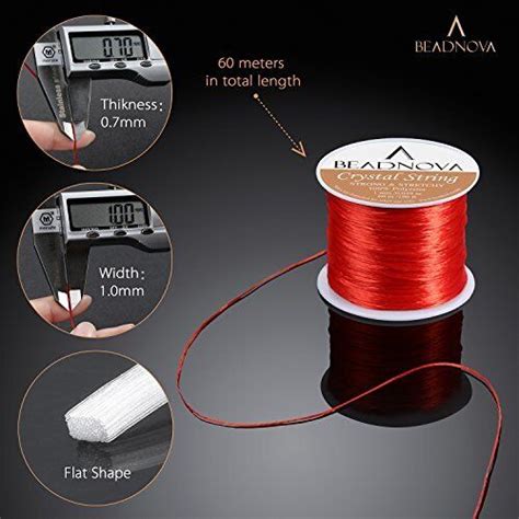 Beadnova Mm Elastic Stretch Polyester Crystal String Cord For Jewelry