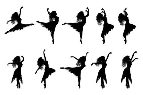 Cute Girl Dancing Silhouette Graphic by curutdesign · Creative Fabrica