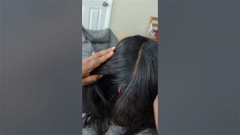 Asmr All Natural Hair ️silk Press ️checking For Dandruff Patches