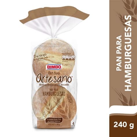 Pan De Hamburguesas Artesano Bimbo El Granero