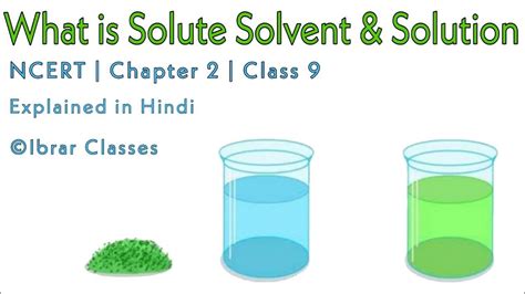 What Is Solute Solvent And Solution Ncert Class 9 Ibrar Classes Youtube