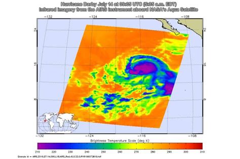 Nasa Analyzes Hurricane Darby S Winds Convection