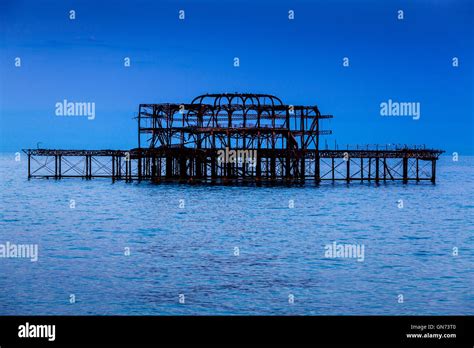 Brighton west pier ruins hi-res stock photography and images - Alamy