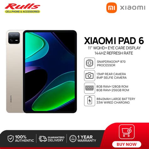 Xiaomi Pad 6 Tablet | 8GB+128GB / 8GB+256GB | Snapdragon 870 | 11 ...