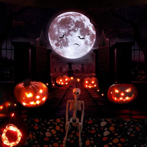 Amazon Light Up Halloween Backdrop 7x5 FT Halloween Back Drop For