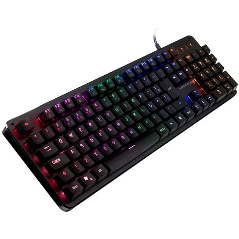 Teclado Usb Gamer Mec Nico Red Led Rainbow Tc Warrior Cx Un