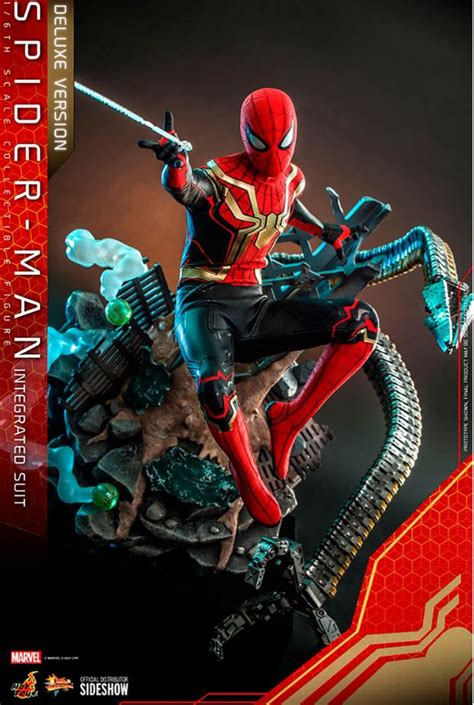Marvel Spider Man Integrated Suit Sixth Scale Figure Deluxe Version Hot Toys