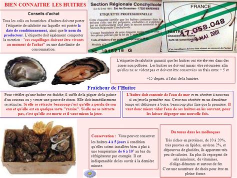 CONNAISSANCE DE LHUITRE ppt télécharger