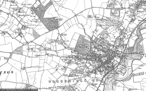 Historic Ordnance Survey Map Of Woodbridge 1881