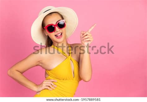 Beautiful Sexy Asian Woman Bikini Smiling Stock Photo 1957889581 Shutterstock
