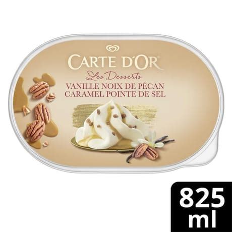 Carte d Or glace vanille noix de pécan caramel pointe de sel 825ml 470g