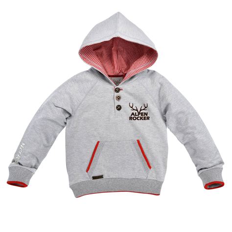 Sweatshirt Alpenrocker in Grau für Kinder Trachten von Bondi