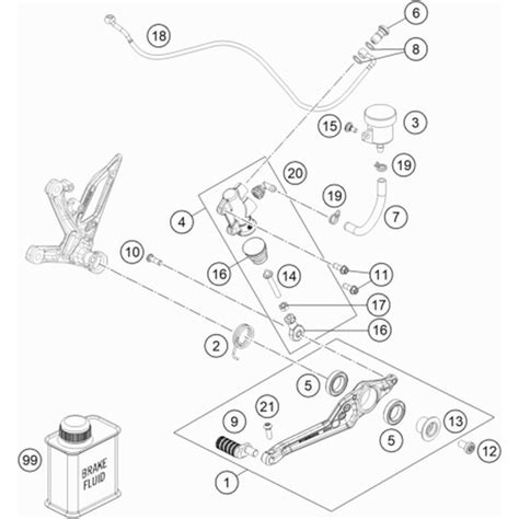 Fußbremshebel Auftritt Von Ktm 61713051000c1 Ktm Shop24 De Ktm Shop24 De