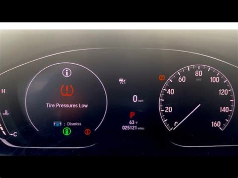 How To Reset Tires Pressure Light On A Honda Accord Youtube