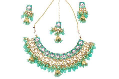 Buy Myrooh Touching Souls The Royal Bride Collection Gold Plated Lime