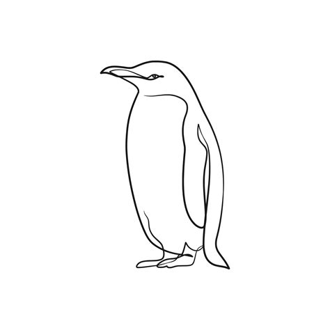 Penguin continuous one line art drawing 18815660 Vector Art at Vecteezy