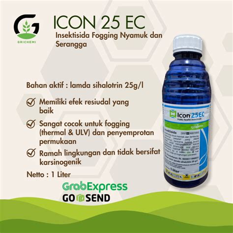 Jual ICON 25 EC OBAT FOGGING NYAMUK BASMI KECOA LALAT SERANGGA 1 LITER