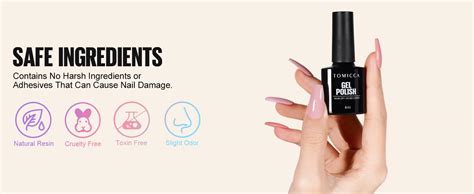 Tomicca Pink Gel Nail Polish Set Pcs Baby Pink Nude White Gel Polish Set Pastel Neutral Soak