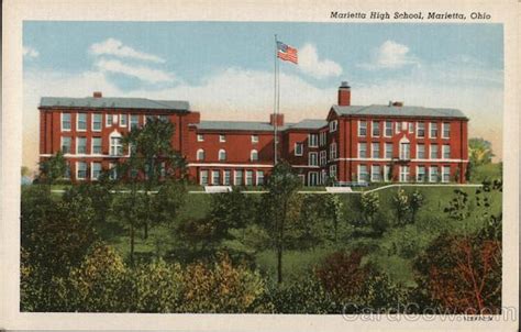 Marietta High School Ohio Postcard