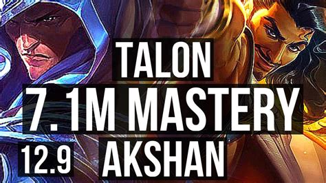 TALON Vs AKSHAN MID 7 1M Mastery 10 Solo Kills 1500 Games