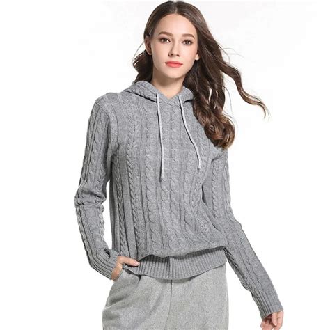 Kobiety Nowych Moda Sweter Wiosna Lato Slim Fit Z Kapturem Odzie Y