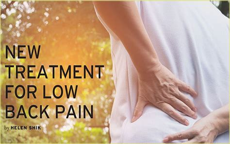 New Treatment for Low Back Pain - PainPathways Magazine