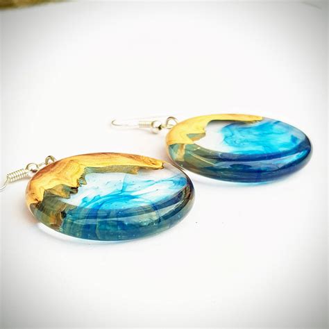 Wood Resin Earrings Beachwear Fashion Jewelry Modern Jewelry