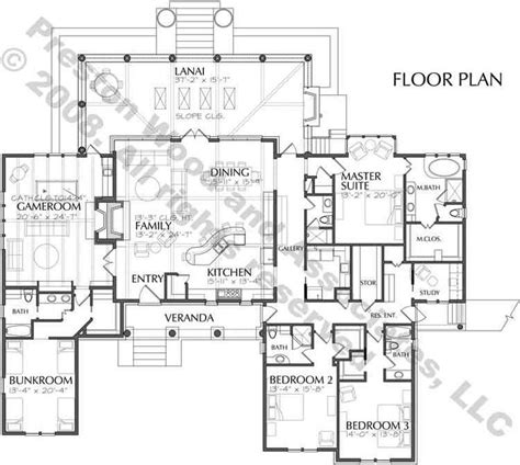 New One Story Family Home Plans, Single Story House Floor Plan Design ...