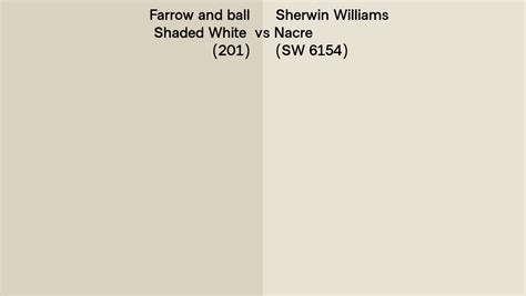 Farrow And Ball Shaded White Vs Sherwin Williams Nacre Sw