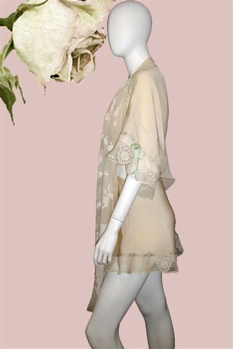 Vintage Style Lingerie Ensemble Of Bed Jacket Tap Pants Etsy