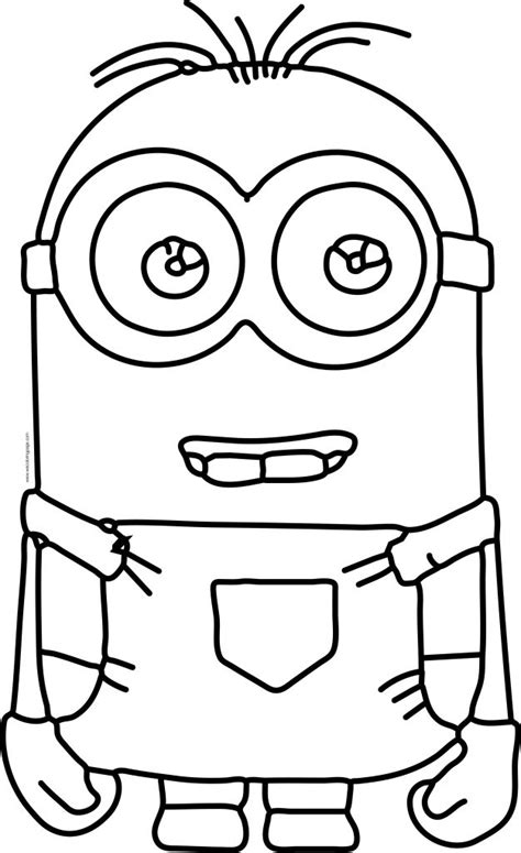 Happy Minion Kevin Sheets Printable Drawing Wecoloringpage