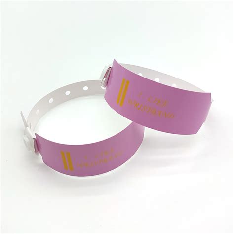 Adjustable Disposable One Time Used PVC Paper RFID NFC Wristband For