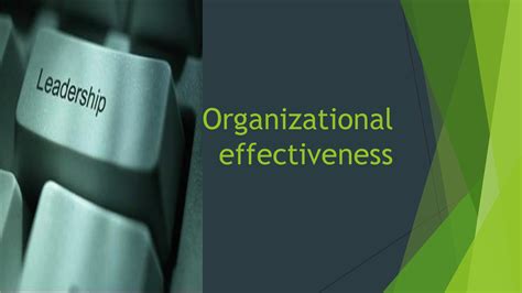 Organizational Effectiveness Certification Prntbl