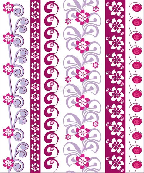 Floral Vector Design Border Stock Vector - Illustration of flower ...