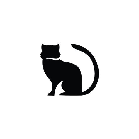 Plantilla De Vector De Icono De Logotipo De Gato Vector Premium