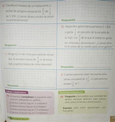 Resuelve Los Siguientes Problemas Claudia Es Mesera De Un