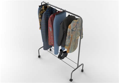 Bim Objects Free Download 3d Models Coat Hanger With Clothes