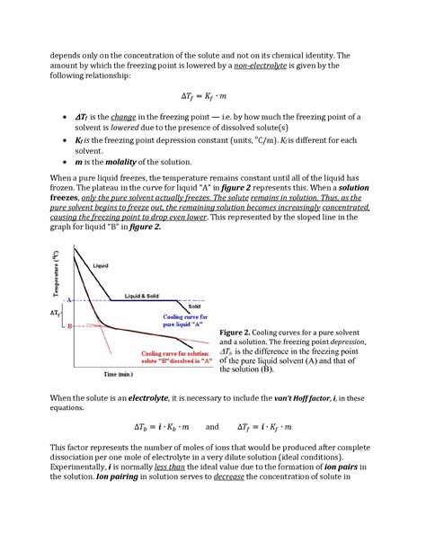 SOLUTION Experiment 2 Colligative Properties Discussion Studypool