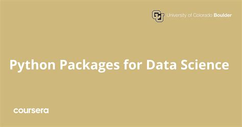 Python Packages For Data Science Coursya