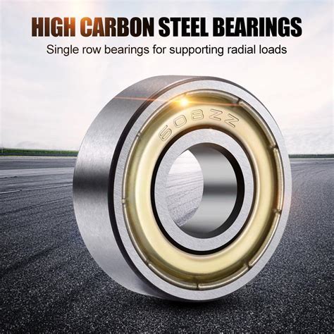 Pcs Zz Ball Bearings Carbon Steel Abec Bearings For Skateboard