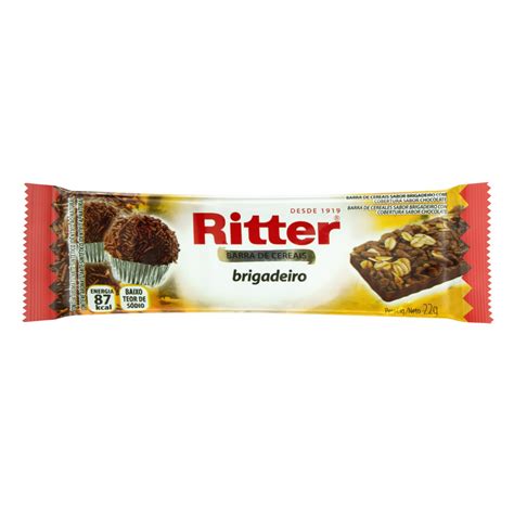 Barra De Cereal Brigadeiro Cobertura Chocolate Ritter Pacote 22g