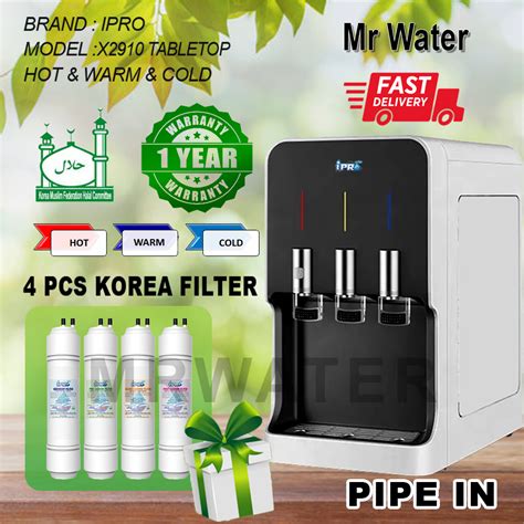 IPRO X Mild Alkaline Penapis Air Suhu Hot Warm Cold Water Dispenser Pcs Korea
