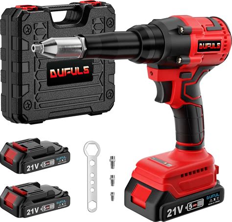 Amazon Dufuls Cordless Rivet Gun Electric Rivet Gun Kit With Pcs