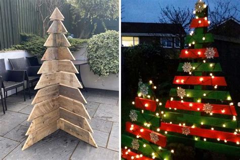 Albero Di Natale Da Esterno 7 Originali Idee Per Realizzarlo Con I Pallet