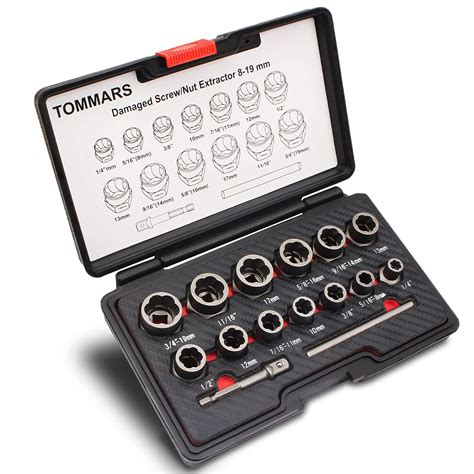 Buy Tommars 15 Pc Impact Bolt And Nut Remover Set Bolt Extractor Set Lug Nut Remover Tool With