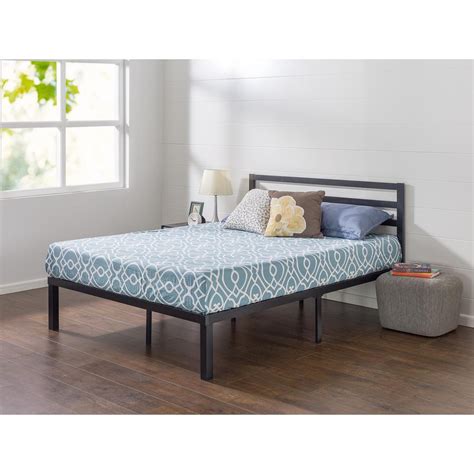 Zinus Quick Lock 14 In King Metal Platform Bed Frame With Headboard Hd